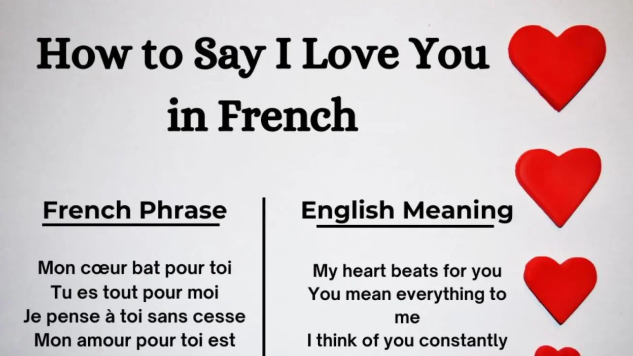 How to Say I Love You in French