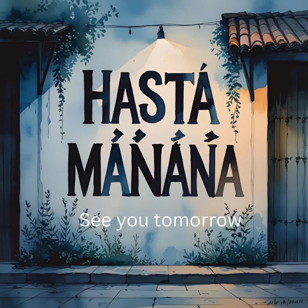 Hasta mañana