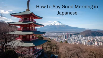 How to Say Good Morning in Japanese