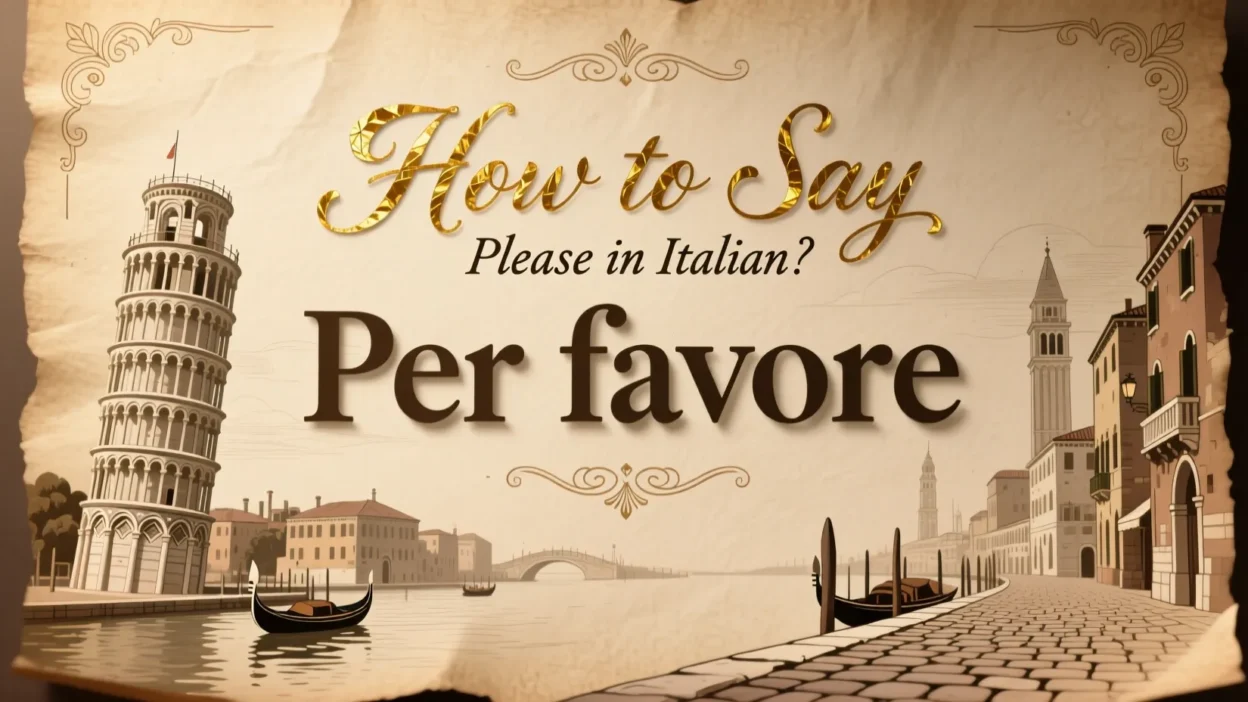 How to Say Please in Italian