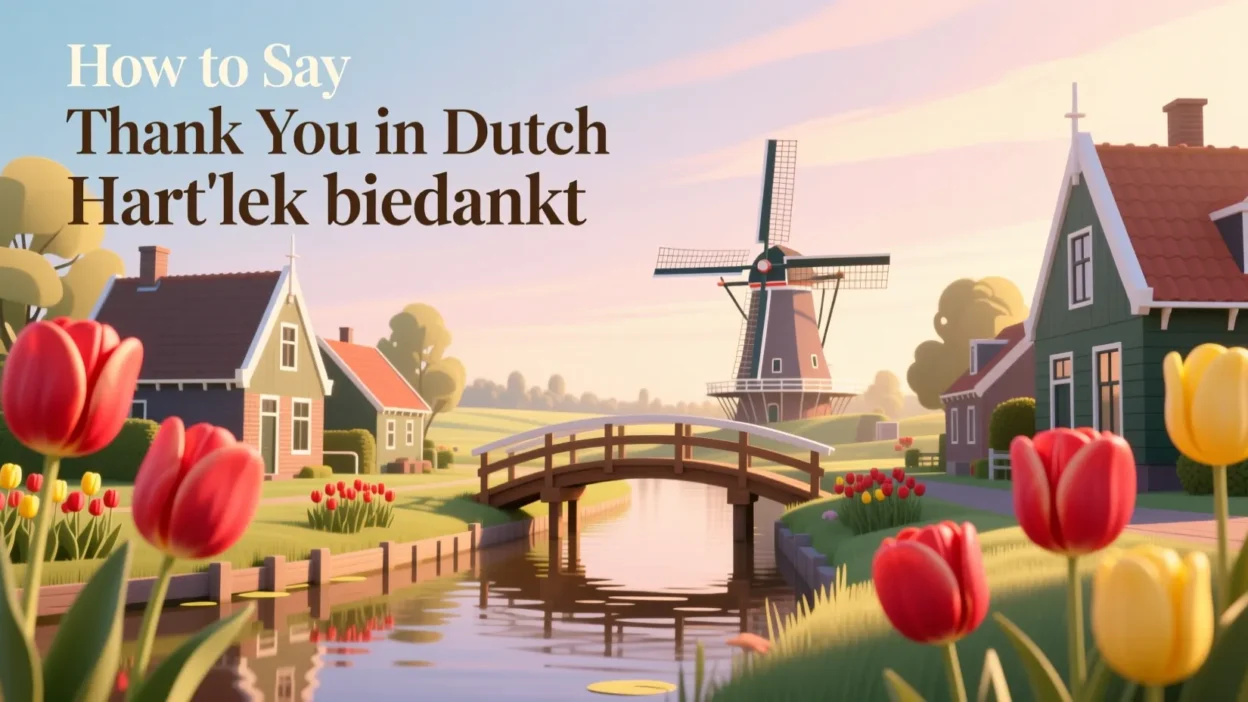 How to Say Thank You in Dutch