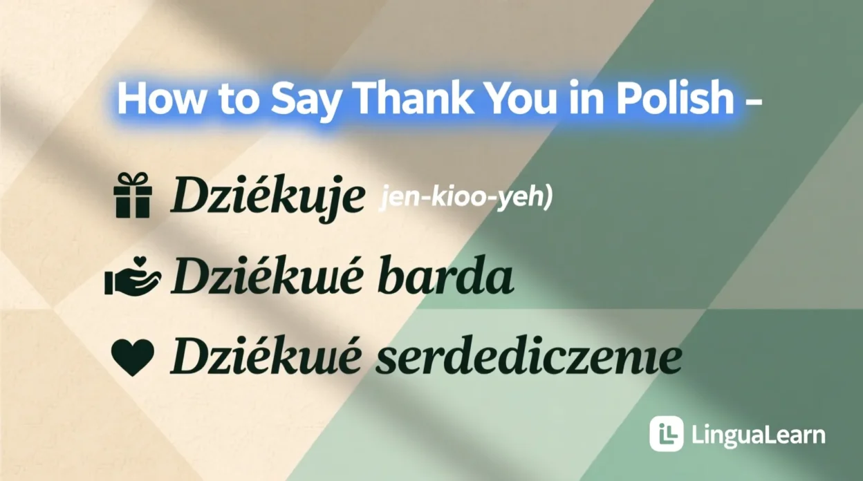 How to Say Thank You in Polish