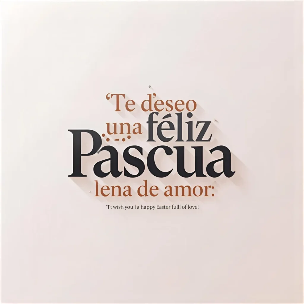 I wish you a happy Easter full of love